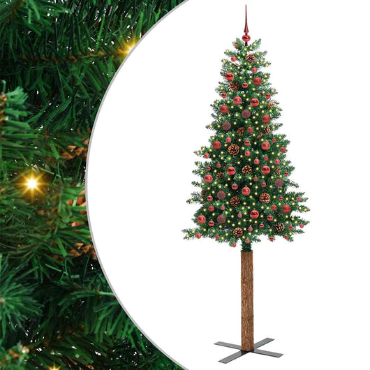 Albero di Natale snodato con 300 LED con supporto Verde 210 cm 3394877