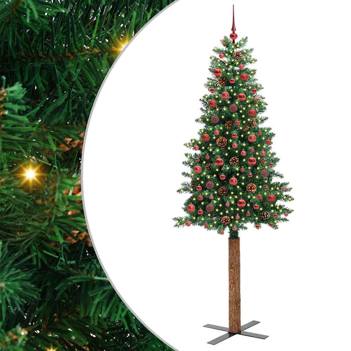 Albero di Natale snodato con 300 LED con supporto Verde 210 cm 3394877
