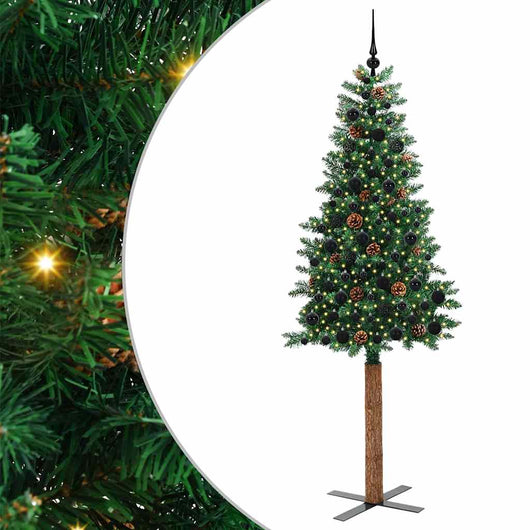 Albero di Natale snodato con 300 LED con supporto-Albero Natalizio Verde 210 cm 683077