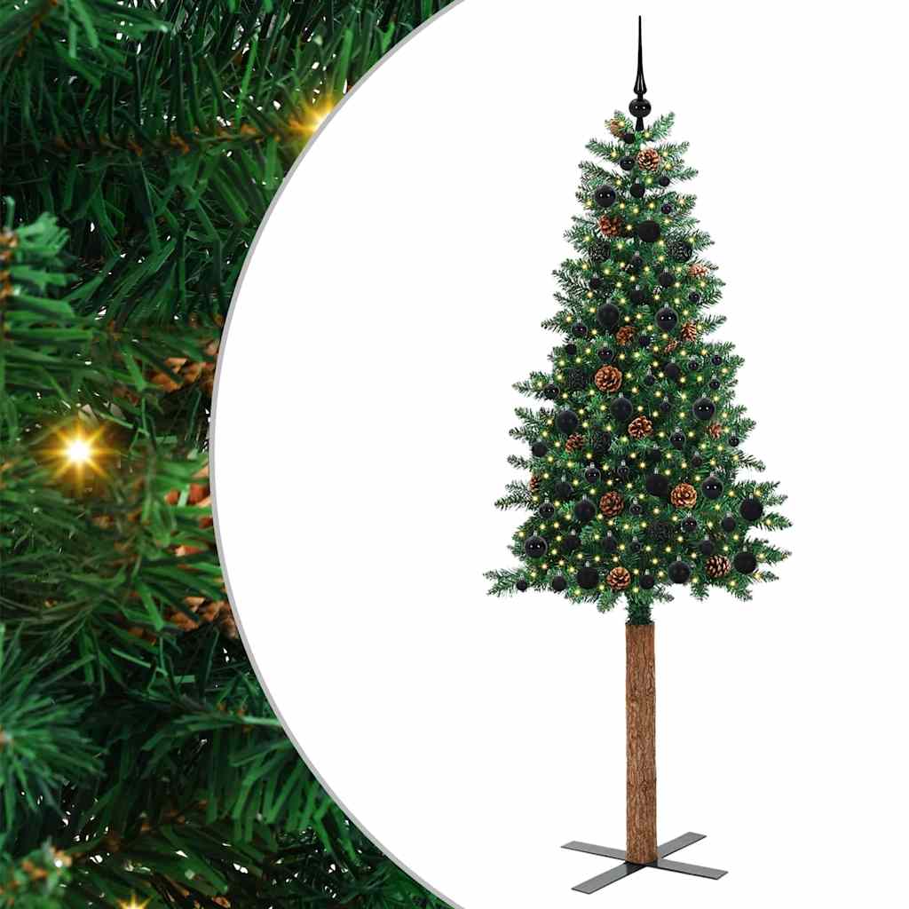 Albero di Natale snodato con 300 LED con supporto Verde 210 cm 3394878