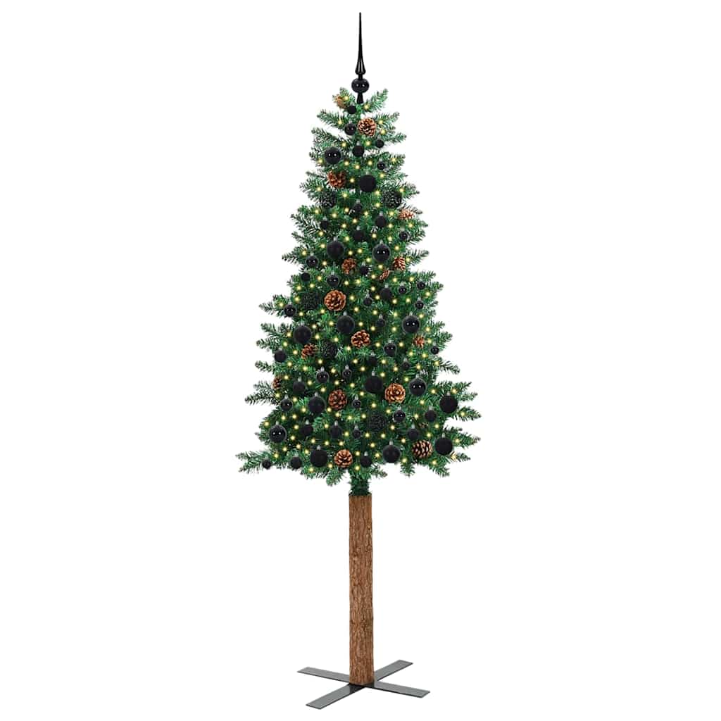 Albero di Natale snodato con 300 LED con supporto-Albero Natalizio Verde 210 cm 683077