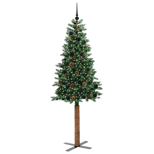 Albero di Natale snodato con 300 LED con supporto-Albero Natalizio Verde 210 cm 683077