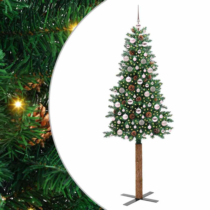 Albero di Natale snodato con 300 LED con supporto Verde 210 cm 3394879