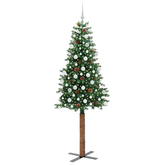 Albero di Natale snodato con 300 LED con supporto-Albero Natalizio Verde 210 cm 679498