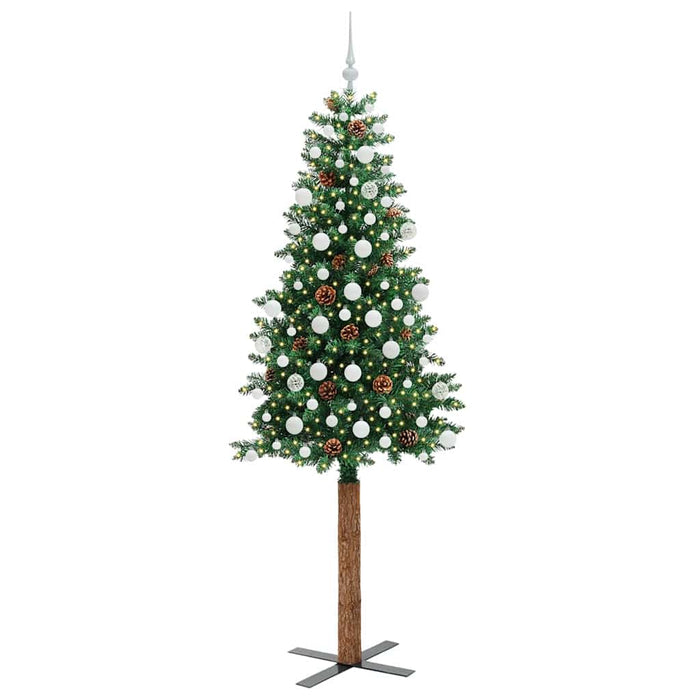 Albero di Natale snodato con 300 LED con supporto-Albero Natalizio Verde 210 cm 679498