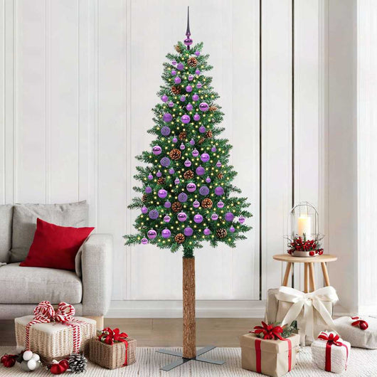 Albero di Natale snodato con 300 LED con supporto Verde 210 cm 3394883