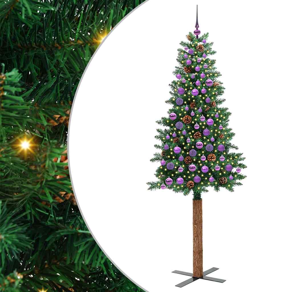 Albero di Natale snodato con 300 LED con supporto Verde 210 cm 3394883