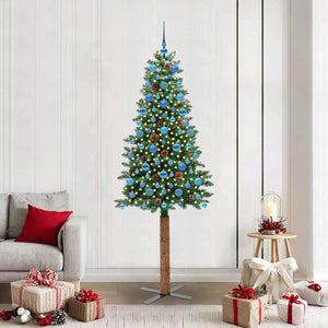 Albero di Natale snodato con 300 LED con supporto Verde 210 cm 3394884