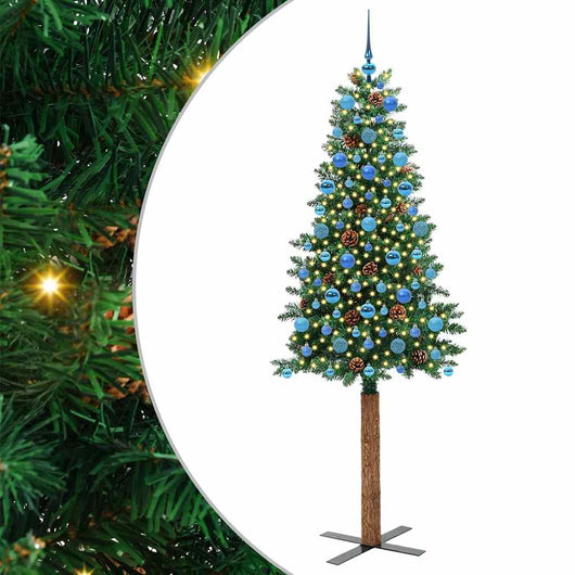 Albero di Natale snodato con 300 LED con supporto-Albero Natalizio Verde 210 cm 773948