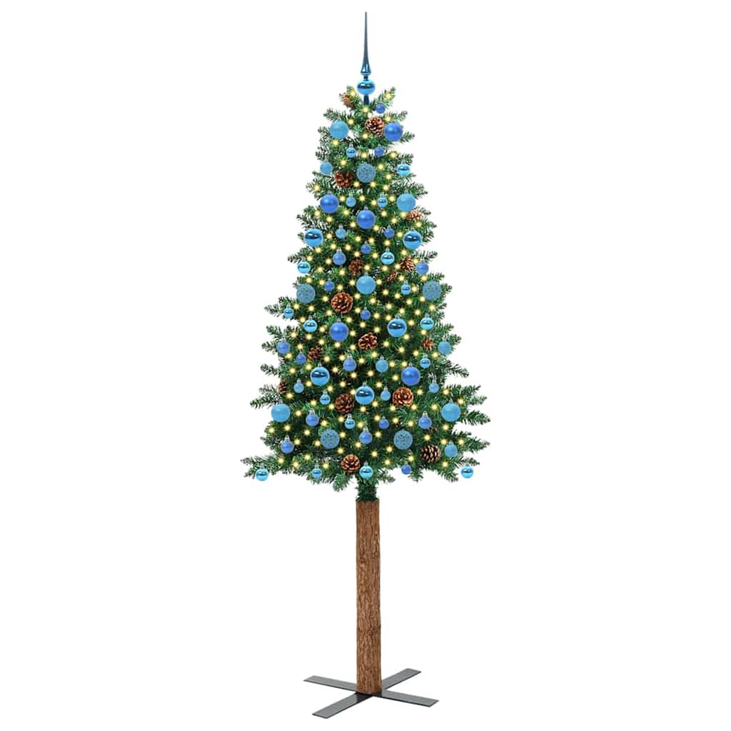 Albero di Natale snodato con 300 LED con supporto-Albero Natalizio Verde 210 cm 773948