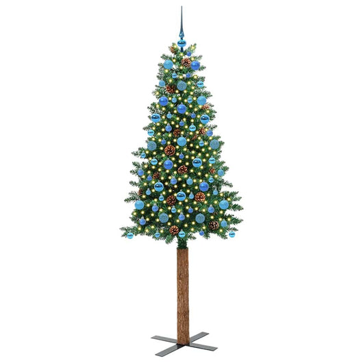 Albero di Natale snodato con 300 LED con supporto-Albero Natalizio Verde 210 cm 773948