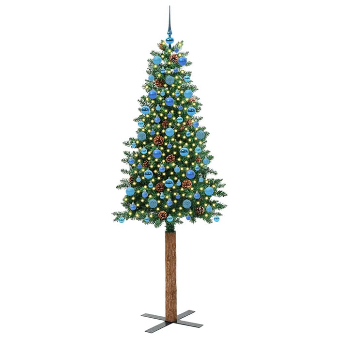 Albero di Natale snodato con 300 LED con supporto-Albero Natalizio Verde 210 cm 773948