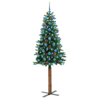 Albero di Natale snodato con 300 LED con supporto Verde 210 cm 3394884