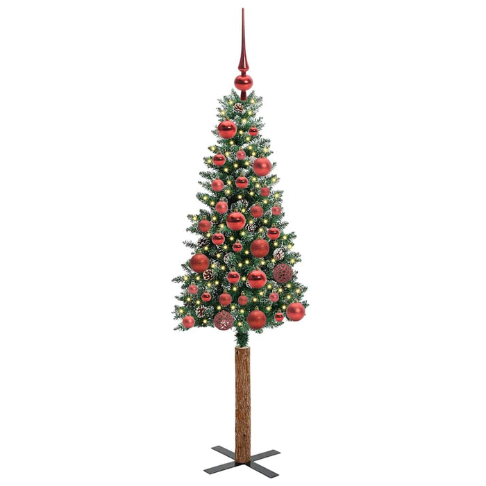 Albero di Natale snodato con 150 LED Verde e Bianco 150 cm 3394886