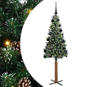 Albero di Natale snodato con 150 LED Verde e Bianco 150 cm 3394887