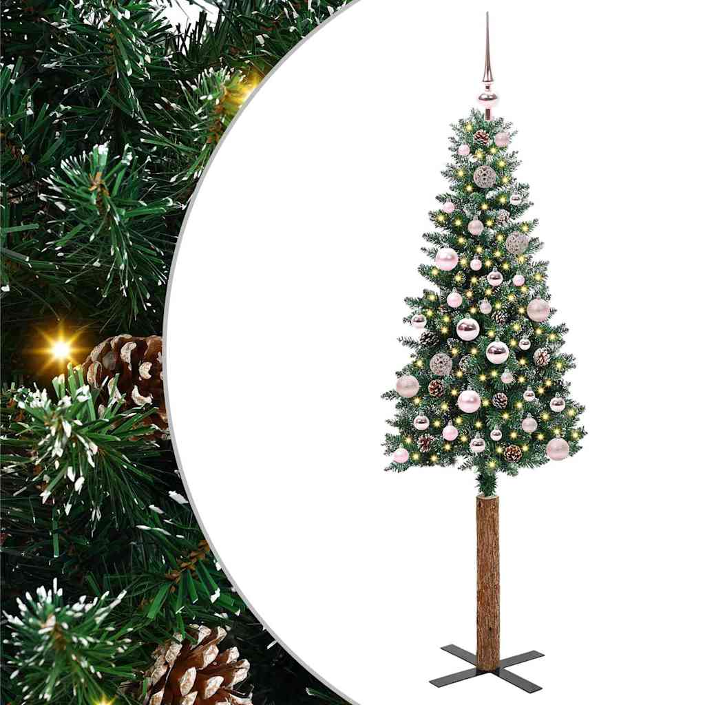 Albero di Natale snodato con 150 LED Verde e Bianco 150 cm 3394888