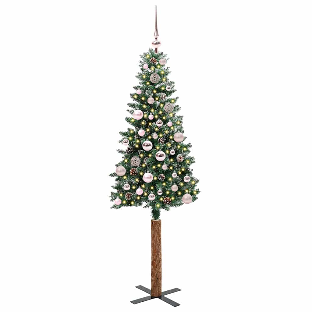 Albero di Natale snodato con 150 LED Verde e Bianco 150 cm 3394888