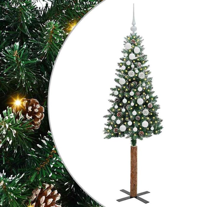 Albero di Natale snodato con 150 LED con supporto-Albero Natalizio Verde 150 cm 172234
