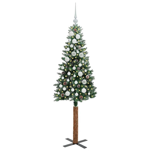 Albero di Natale snodato con 150 LED con supporto-Albero Natalizio Verde 150 cm 172234