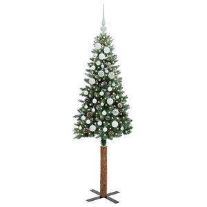 Albero di Natale snodato con 150 LED Verde e Bianco 150 cm 3394889