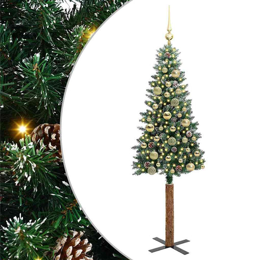 Albero di Natale snodato con 150 LED Verde e Bianco 150 cm 3394890