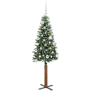 Albero di Natale snodato con 150 LED Verde e Bianco 150 cm 3394891