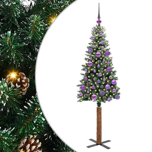 Albero di Natale snodato con 150 LED con supporto-Albero Natalizio Verde 150 cm 785747
