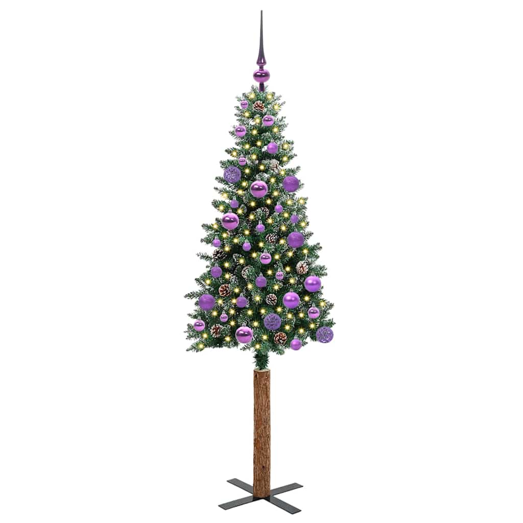 Albero di Natale snodato con 150 LED con supporto-Albero Natalizio Verde 150 cm 785747