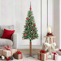Albero di Natale snodato con 150 LED Verde e Bianco 150 cm 3394894