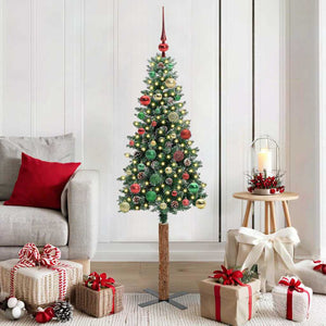 Albero di Natale snodato con 150 LED Verde e Bianco 150 cm 3394894