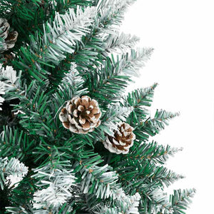 Albero di Natale snodato con 300 LED Verde e Bianco 180 cm 3394895