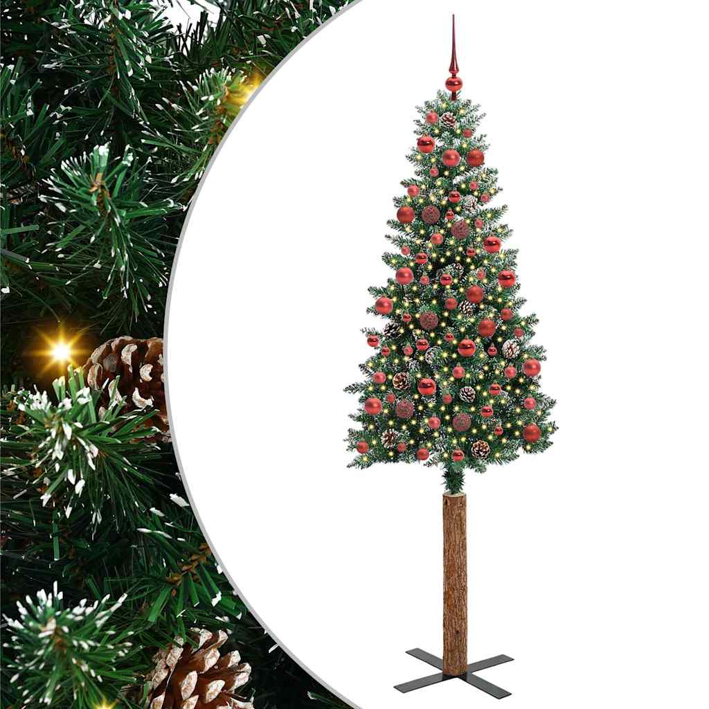 Albero di Natale snodato con 300 LED Verde e Bianco 180 cm 3394899
