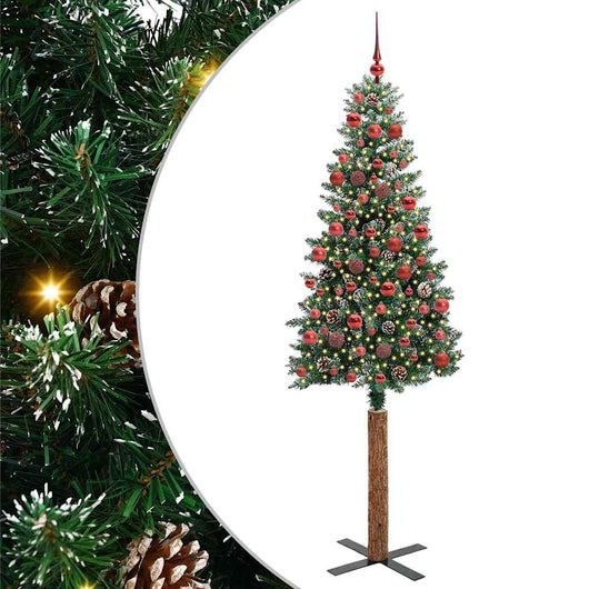 Albero di Natale snodato con 300 LED Verde e Bianco 180 cm 3394899