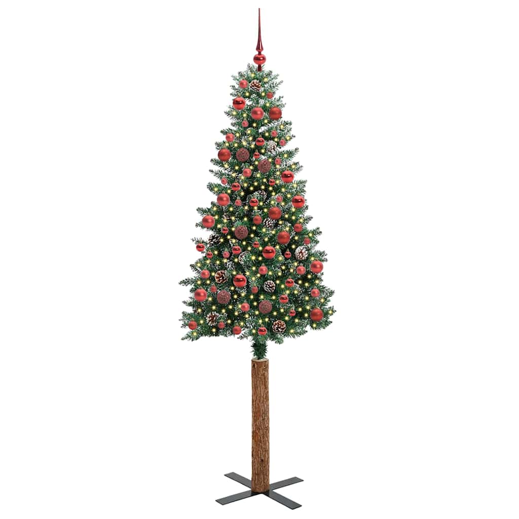 Albero di Natale snodato con 300 LED Verde e Bianco 180 cm 3394899