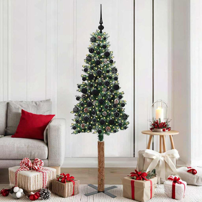 Albero di Natale snodato con 300 LED Verde e Bianco 180 cm 3394900
