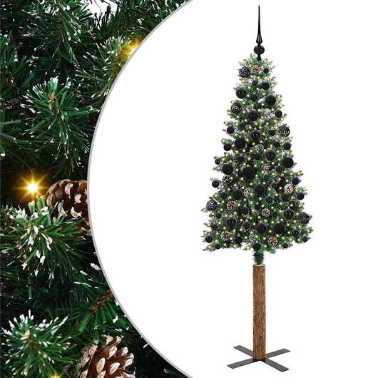 Albero di Natale snodato con 300 LED Verde e Bianco 180 cm 3394900