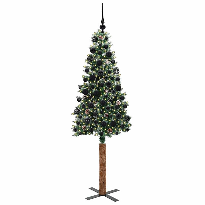 Albero di Natale snodato con 300 LED con supporto-Albero Natalizio Verde 180 cm 356876