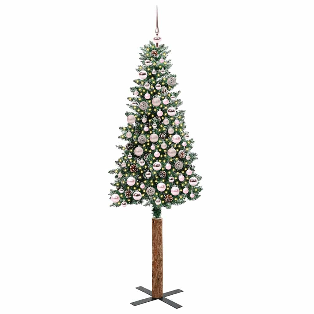 Albero di Natale snodato con 300 LED con supporto-Albero Natalizio Verde 180 cm 296968