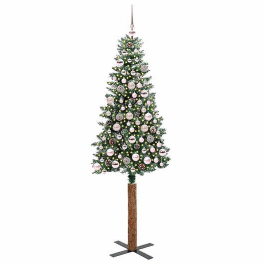 Albero di Natale snodato con 300 LED con supporto-Albero Natalizio Verde 180 cm 296968