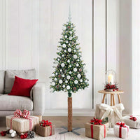 Albero di Natale snodato con 300 LED Verde e Bianco 180 cm 3394902