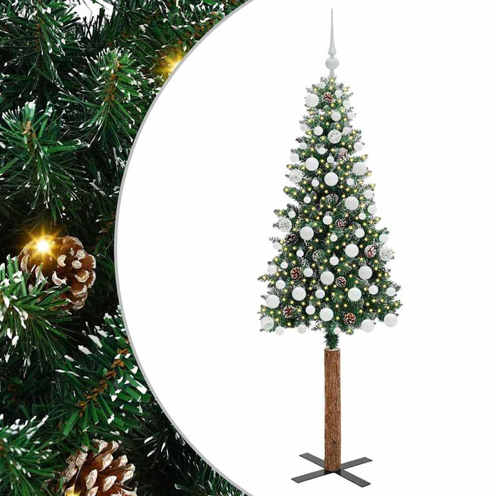Albero di Natale snodato con 300 LED Verde e Bianco 180 cm 3394902