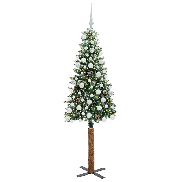 Albero di Natale snodato con 300 LED con supporto-Albero Natalizio Verde 180 cm 489359