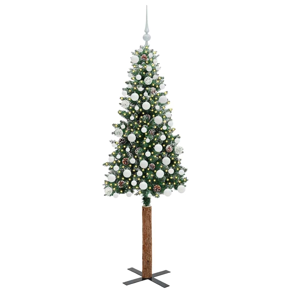 Albero di Natale snodato con 300 LED Verde e Bianco 180 cm 3394902