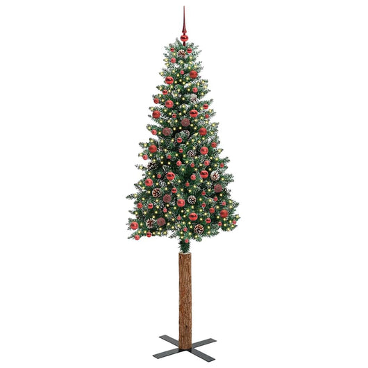 Albero di Natale snodato con 300 LED Verde e Bianco 210 cm 3394912