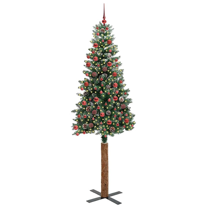 Albero di Natale snodato con 300 LED Verde e Bianco 210 cm 3394912