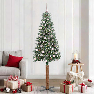Albero di Natale snodato con 300 LED Verde e Bianco 210 cm 3394914