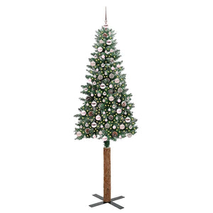 Albero di Natale snodato con 300 LED Verde e Bianco 210 cm 3394914