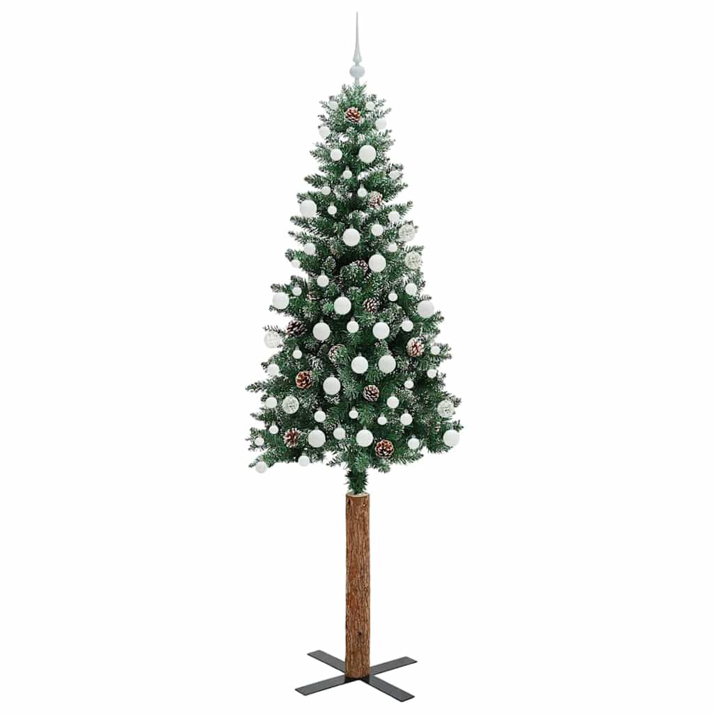 Albero di Natale snodato con 300 LED Verde e Bianco 210 cm 3394915