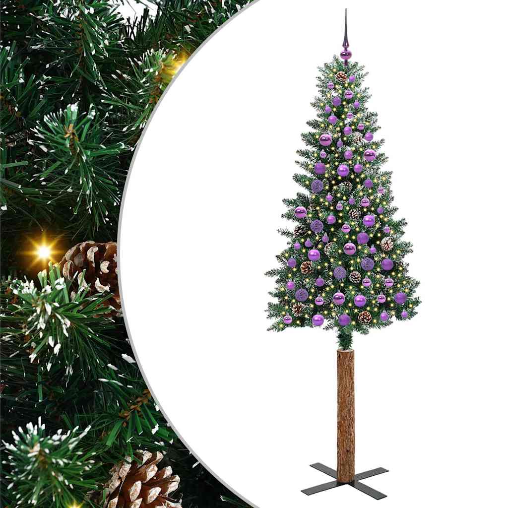 Albero di Natale snodato con 300 LED Verde e Bianco 210 cm 3394918