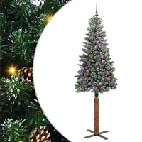 Albero di Natale snodato con 300 LED Verde e Bianco 210 cm 3394918